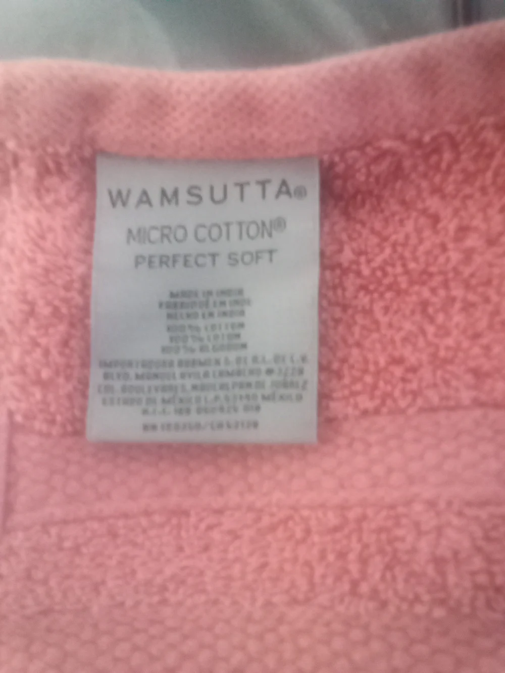 Wamsutta Home Western Theme Hand Towel Coral Micro Cotton